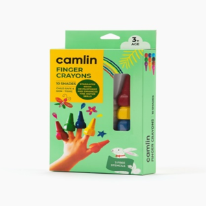 Camlin Finger Grip Crayons-10 Shades