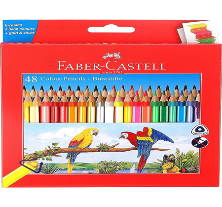 Faber-Castell Triangular Colour Pencils - 48 Shades